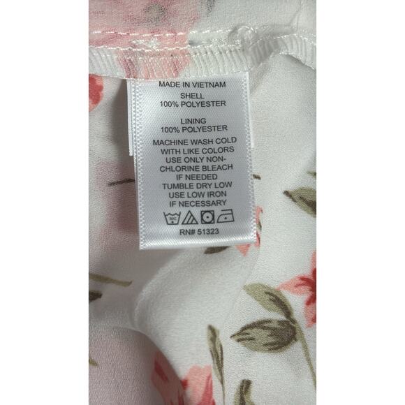 NWT Cece Color 103 Ivory Floral Top Size XS - Picture 5 of 5